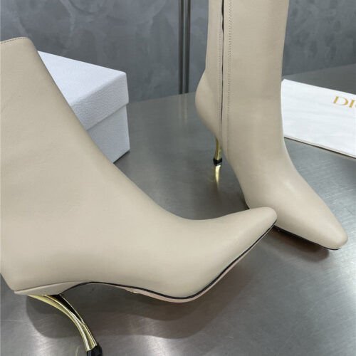 High Quality Luxury Dior Gold Heel Ankle Boots product detail