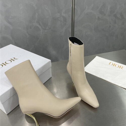 High Quality Luxury Dior Gold Heel Ankle Boots product detail