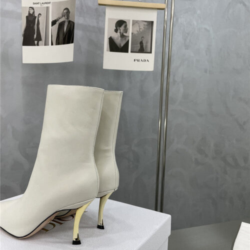 High Quality Luxury Dior Gold Heel Ankle Boots – Style 77414 product detail