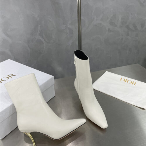 High Quality Luxury Dior Gold Heel Ankle Boots – Style 77414 product detail