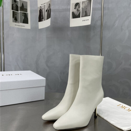High Quality Luxury Dior Gold Heel Ankle Boots – Style 77414