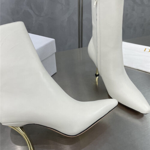 High Quality Luxury Dior Gold Heel Ankle Boots – Style 77414 product detail