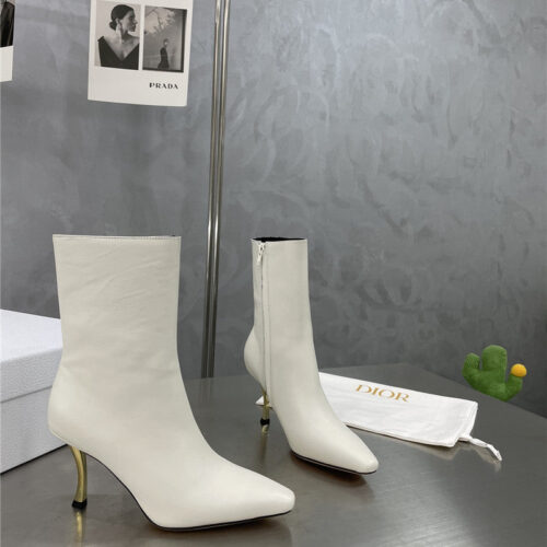 High Quality Luxury Dior Gold Heel Ankle Boots – Style 77414 product detail