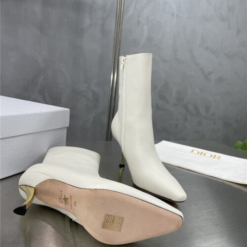 High Quality Luxury Dior Gold Heel Ankle Boots – Style 77414 product detail