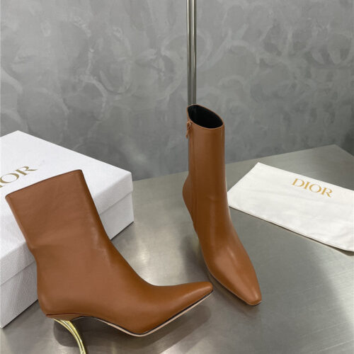 High Quality Luxury Dior Gold Heel Ankle Boots – Style 84198 product detail
