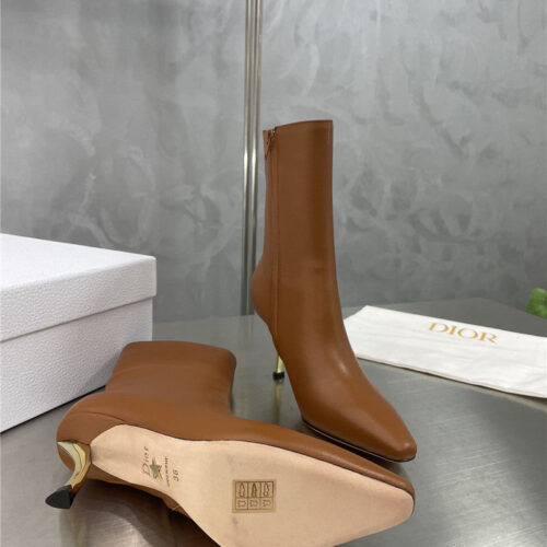 High Quality Luxury Dior Gold Heel Ankle Boots – Style 84198 product detail