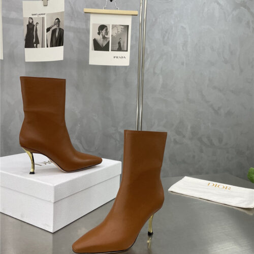 High Quality Luxury Dior Gold Heel Ankle Boots – Style 84198 product detail