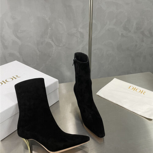 High Quality Luxury Dior Gold Heel Ankle Boots – Style 58214 product detail