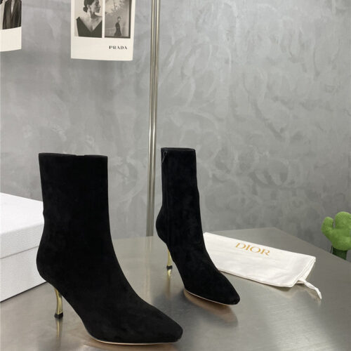 High Quality Luxury Dior Gold Heel Ankle Boots – Style 58214 product detail