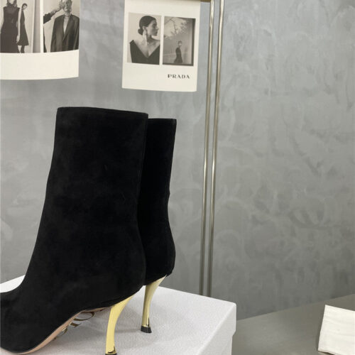 High Quality Luxury Dior Gold Heel Ankle Boots – Style 58214 product detail