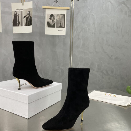High Quality Luxury Dior Gold Heel Ankle Boots – Style 58214 product detail