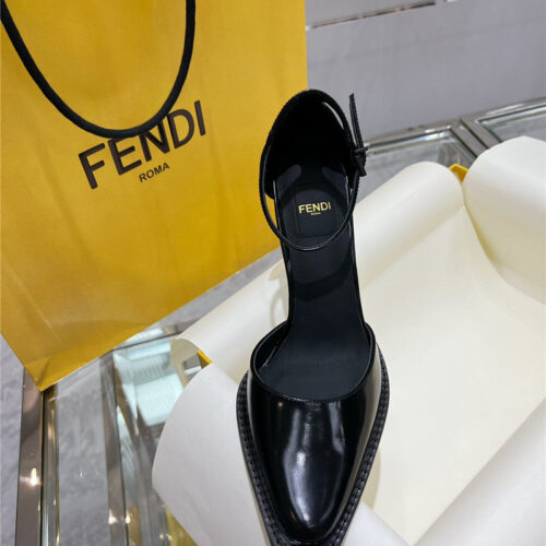 High Quality Luxury Fendi Square Toe FF Hollow Heel Court Shoes – Style 56883 product detail