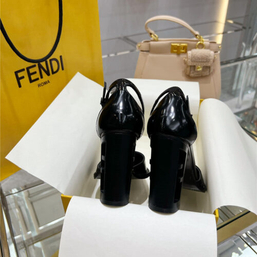 High Quality Luxury Fendi Square Toe FF Hollow Heel Court Shoes – Style 56883 product detail