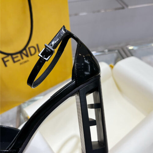 High Quality Luxury Fendi Square Toe FF Hollow Heel Court Shoes – Style 56883 product detail