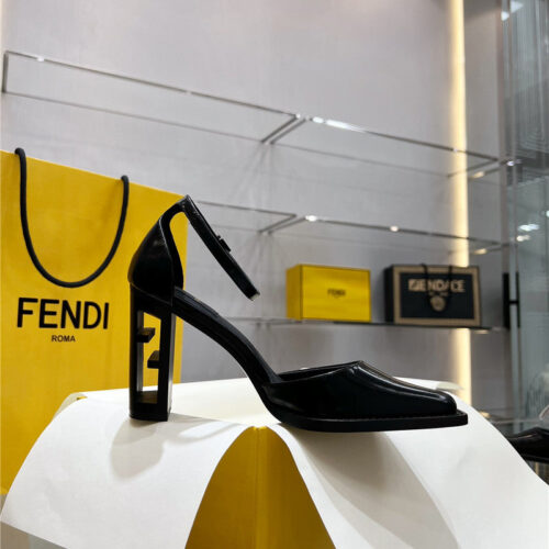 High Quality Luxury Fendi Square Toe FF Hollow Heel Court Shoes – Style 56883 product detail