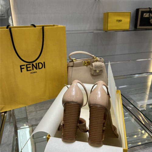 High Quality Luxury Fendi Square Toe FF Hollow Heel Court Shoes – Style 17331 product detail