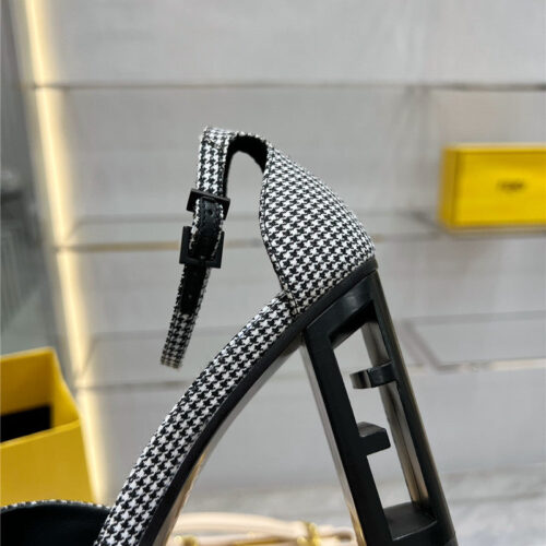 High Quality Luxury Fendi Square Toe FF Hollow Heel Court Shoes – Style 43315 product detail