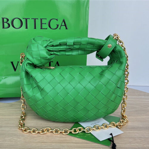 High Quality Luxury Bottega Veneta Jodie With Chain Bag Green