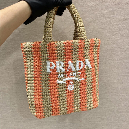 High Quality Luxury Prada Raffia Tote Bag – Style 26968 product detail
