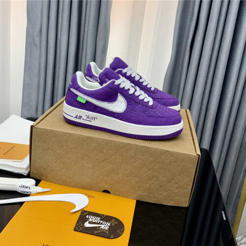 High Quality Luxury Louis Vuitton Nike Air Jordan Low Top Sneakers