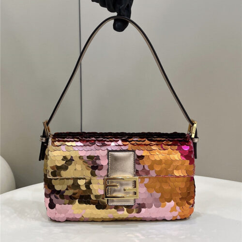 High Quality Luxury Fendi Sequin Baguette Bag – Style 32690