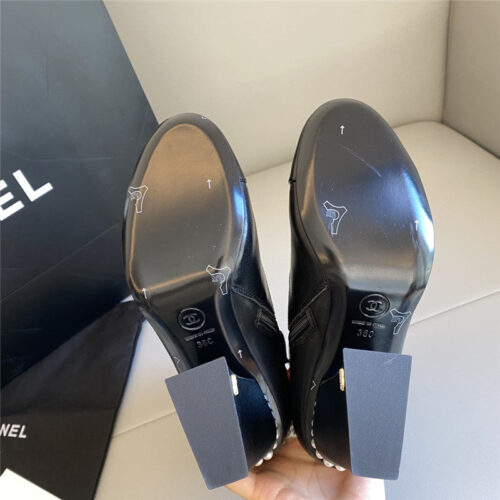 High Quality Luxury Chanel Pearl Heel Ankle Boots product detail