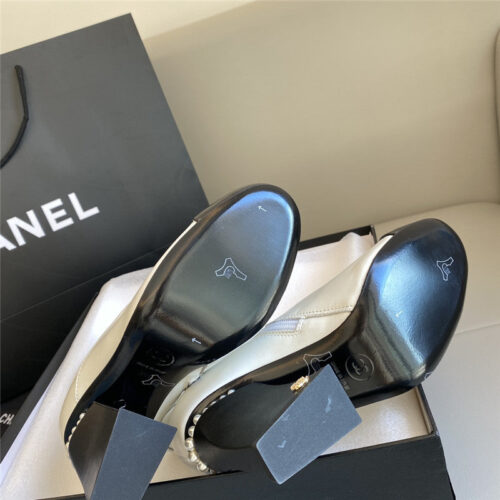 High Quality Luxury Chanel Pearl Heel Ankle Boots – Style 35046 product detail