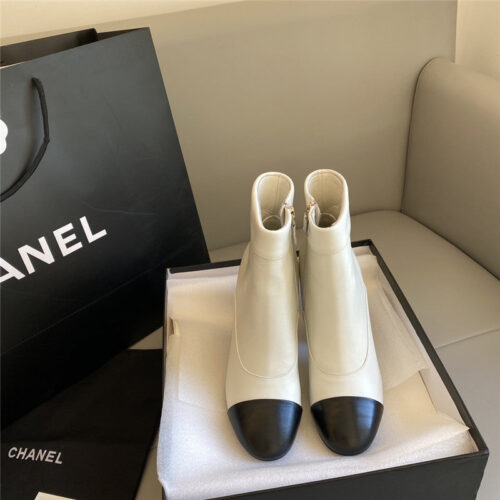 High Quality Luxury Chanel Pearl Heel Ankle Boots – Style 35046 product detail