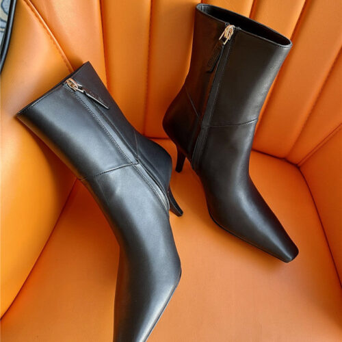 High Quality Luxury Gucci GG Pointed Toe High Heel Ankle Boots – Style 72819 product detail