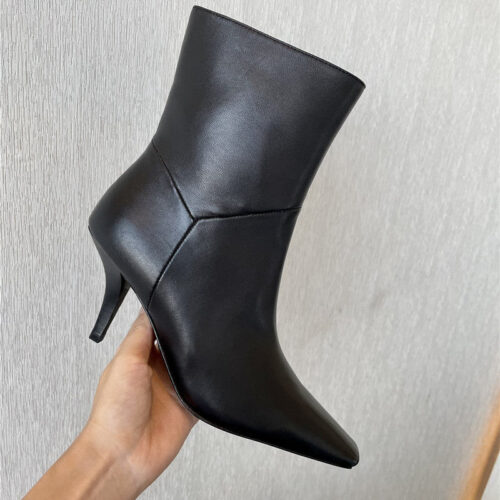 High Quality Luxury Gucci GG Pointed Toe High Heel Ankle Boots – Style 72819 product detail