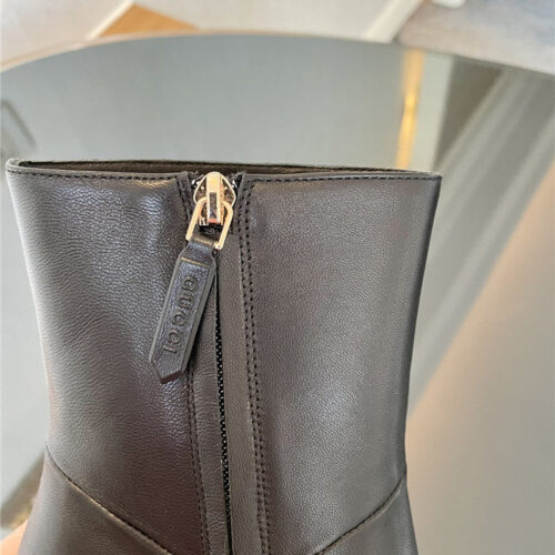 High Quality Luxury Gucci GG Pointed Toe High Heel Ankle Boots – Style 72819 product detail
