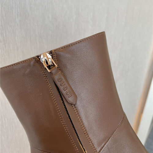 High Quality Luxury Gucci GG Pointed Toe High Heel Ankle Boots – Style 07283 product detail