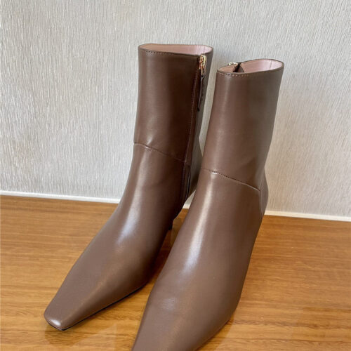 High Quality Luxury Gucci GG Pointed Toe High Heel Ankle Boots – Style 07283 alternate view