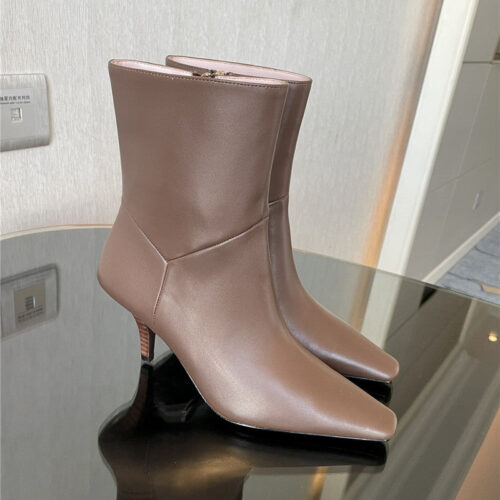 High Quality Luxury Gucci GG Pointed Toe High Heel Ankle Boots – Style 07283