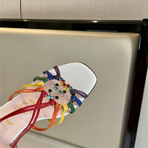 High Quality Luxury Gucci New Crystal Embellished Sandals product detail