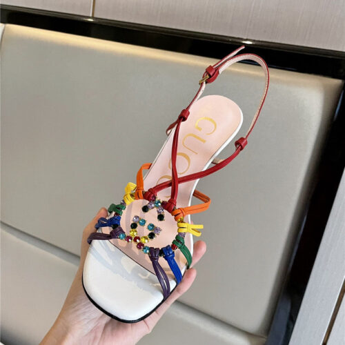 High Quality Luxury Gucci New Crystal Embellished Sandals product detail