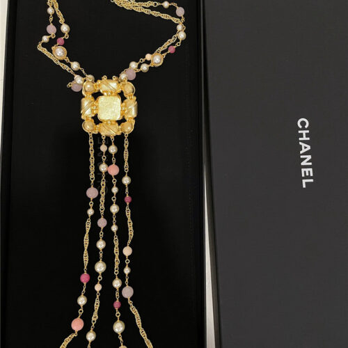 High Quality Luxury Chanel Fringed Sweater Long Chain product detail