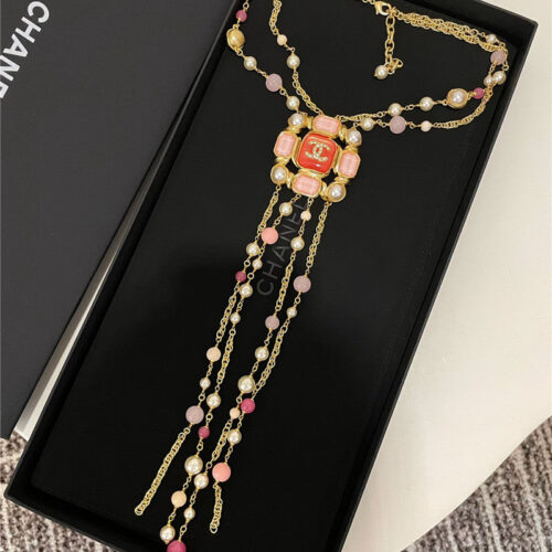 High Quality Luxury Chanel Fringed Sweater Long Chain product detail