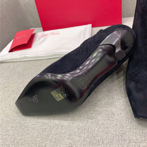 High Quality Luxury Roger Vivier Square Buckle High Heel Ankle Boots product detail