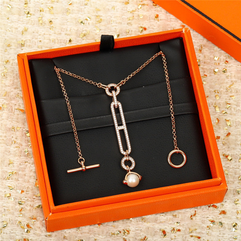 High Quality Luxury Hermes Pearl Necklace