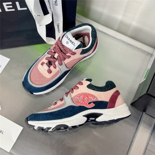 High Quality Luxury Chanel New Color Wool Stitching Casual Sneakers – Style 39878 alternate view