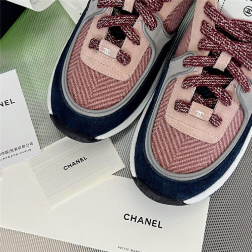 High Quality Luxury Chanel New Color Wool Stitching Casual Sneakers – Style 39878 product detail