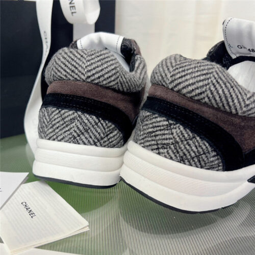 High Quality Luxury Chanel New Color Wool Stitching Casual Sneakers – Style 12198 product detail