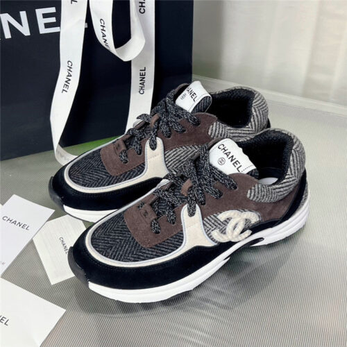 High Quality Luxury Chanel New Color Wool Stitching Casual Sneakers – Style 12198