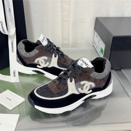 High Quality Luxury Chanel New Color Wool Stitching Casual Sneakers – Style 12198 product detail