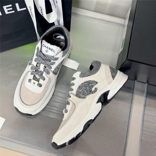 High Quality Luxury Chanel New Color Wool Stitching Casual Sneakers – Style 82822 alternate view
