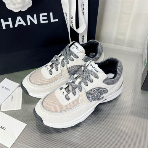 High Quality Luxury Chanel New Color Wool Stitching Casual Sneakers – Style 82822