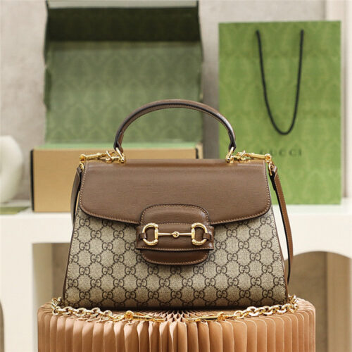 High Quality Luxury Gucci Horsebit 1955 Medium Shoulder Bag – Style 03380