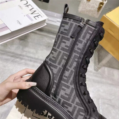High Quality Luxury Fendi Domino FF Ankle Boots – Style 07731 product detail