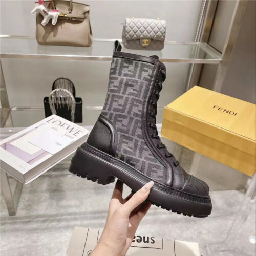 High Quality Luxury Fendi Domino FF Ankle Boots – Style 07731 product detail